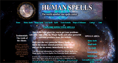 Desktop Screenshot of humanspells.com