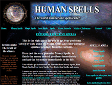 Tablet Screenshot of humanspells.com